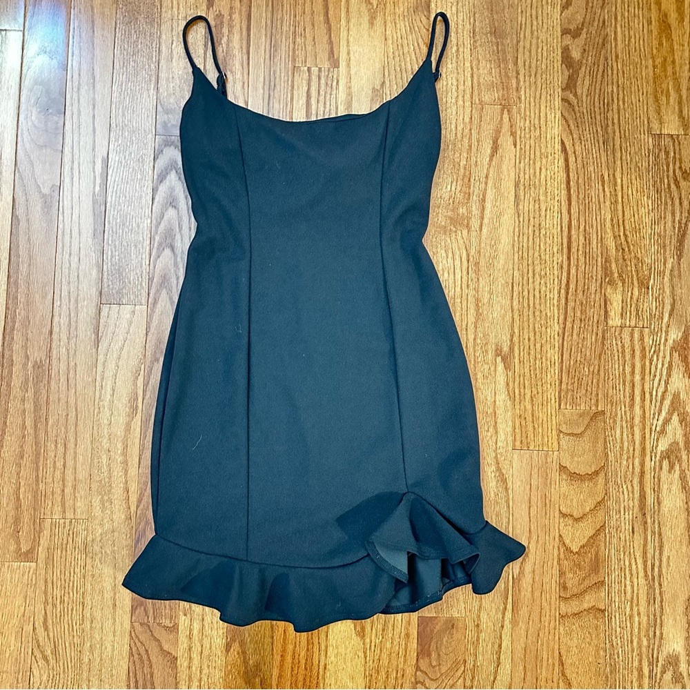 Lucy In the Sky ~ Monroe Ruffle Dress in Black